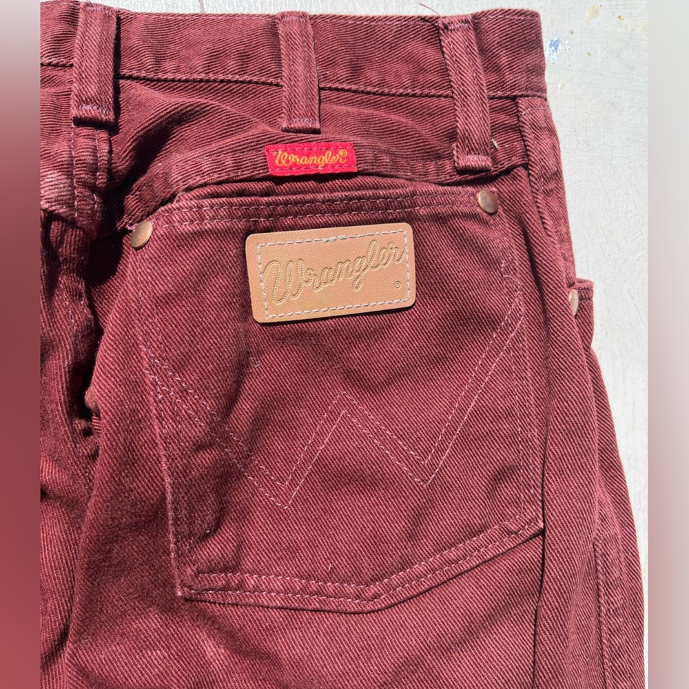Women's‎ Vintage Wrangler Jeans Crimson 12MWGZ 7x34 Western USA Cowboy Rodeo
